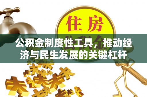 东营公积金制度性工具，推动经济与民生发展的关键杠杆